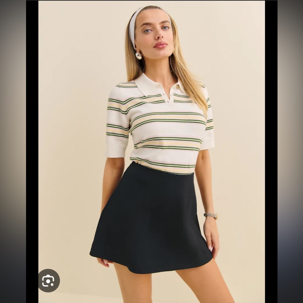 Reformation Blaire Knit Skirt - Black